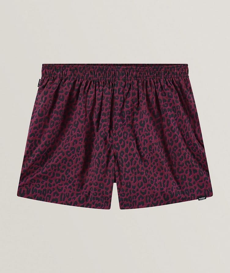 Two-Pack Leopard Cotton Boxer Briefs image 1