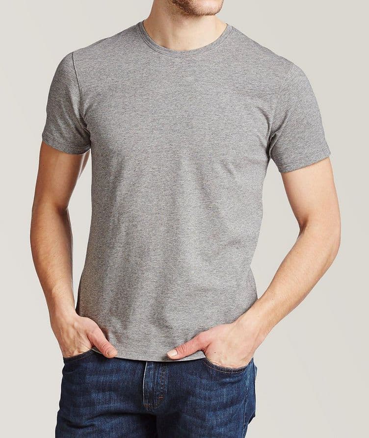 Pima Stretch-Cotton Crewneck T-Shirt image 0