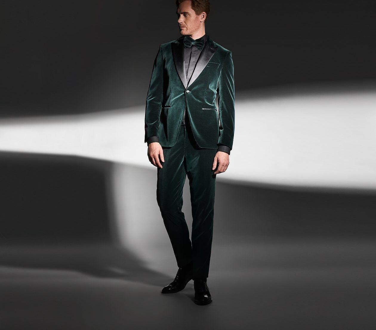 male model wearing velvet sport jacket