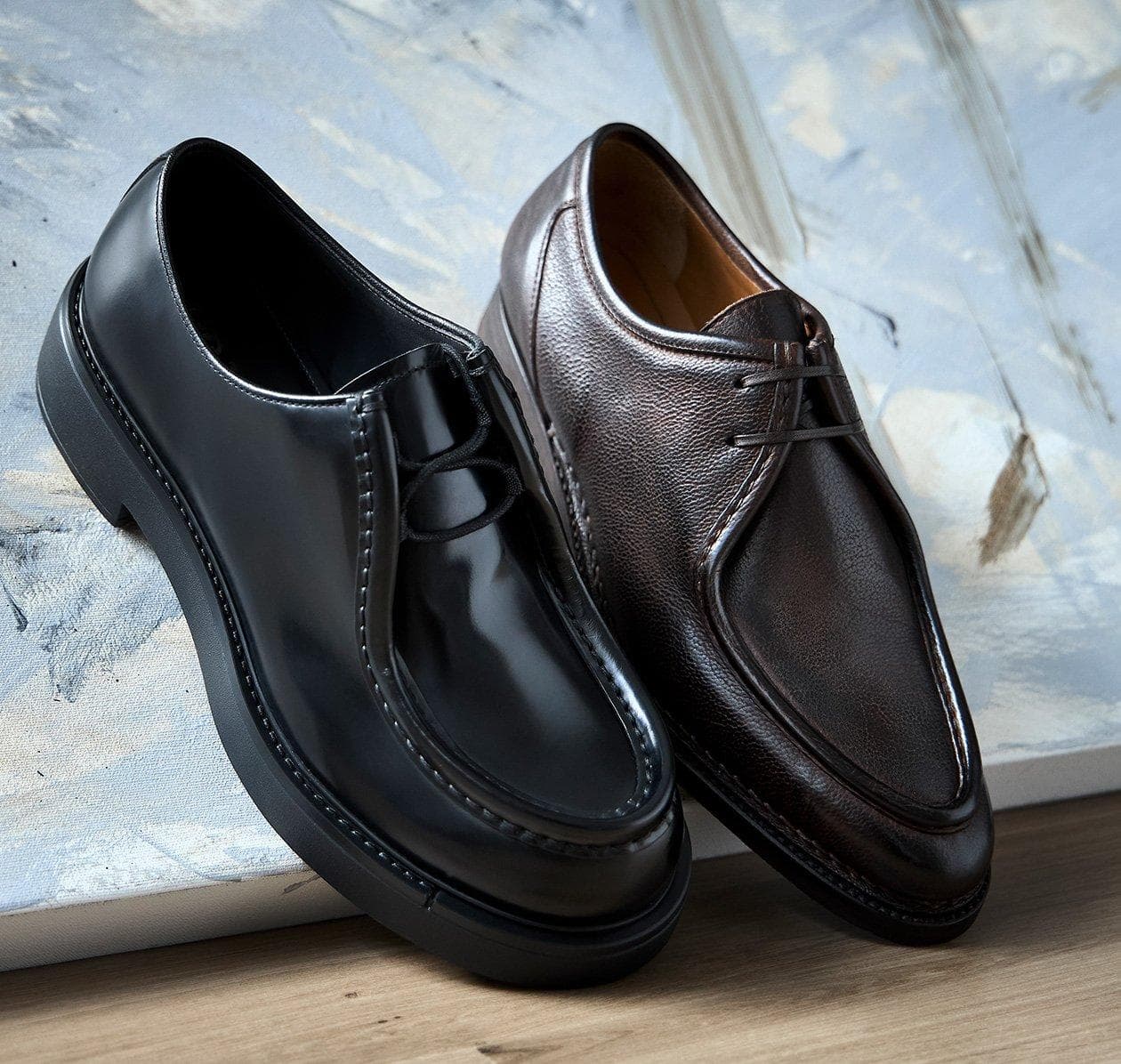 Pair of loafers displayed representing fall footwear refresh