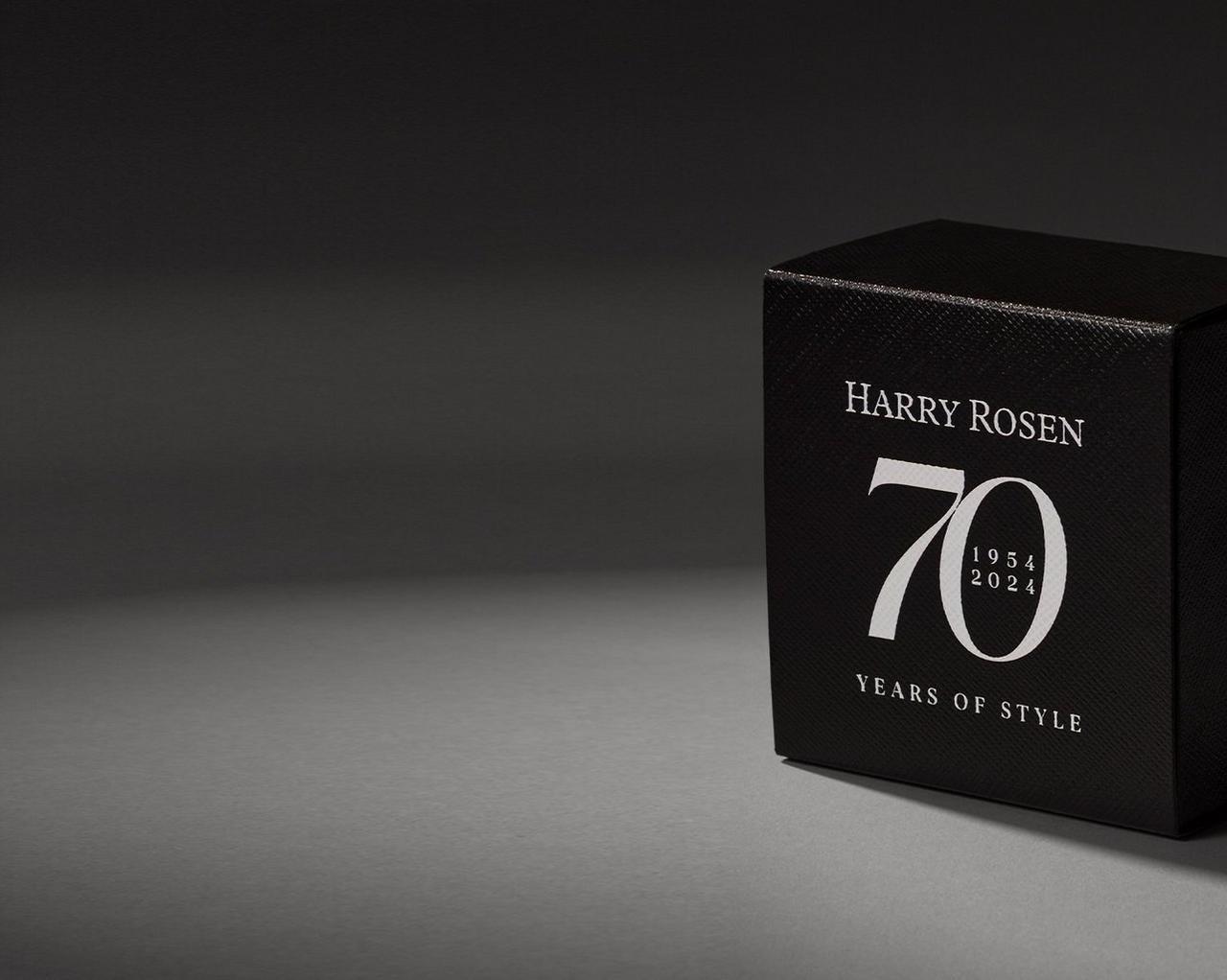 Harry Rosen 70th anniversary capsule collection message