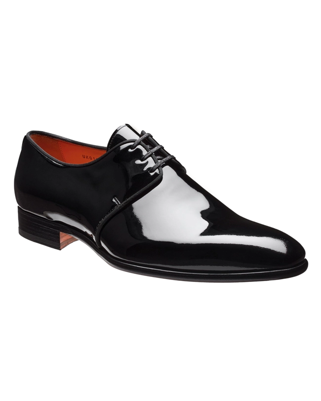 The Timeless Patent Santoni Patent Leather Lace Up Derby